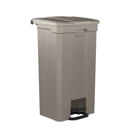 Suncast Commercial 23 GALLON STEP ON TRASH CAN, TAUPE, RESIN TCST23