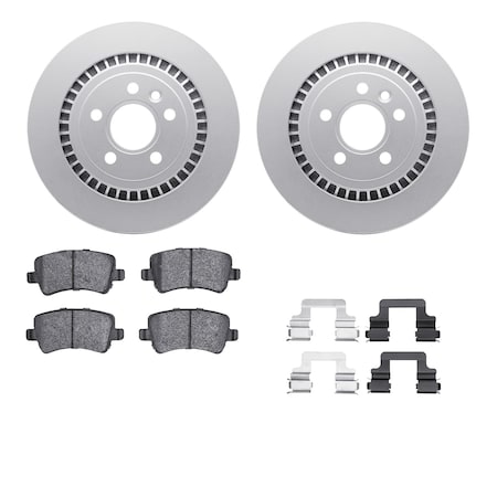 Dynamic Friction Co DFC GEOSPEC Coated Rotors with 5000 Brake Pads - Ceramic and Hardware 4512-27123