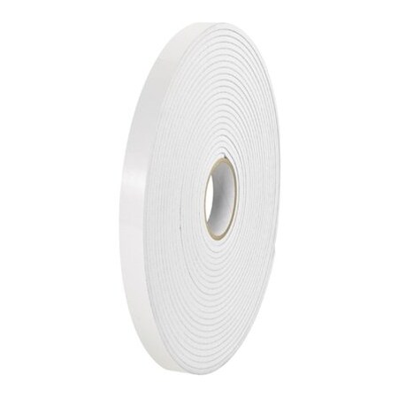 Bubblefast 1/2'' x 36 yds 1/16'' White Tape Logic Removable Double Sided Foam Tape, 24PK BFT953590