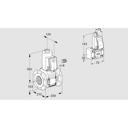 Honeywell Kromschroder Solenoid Gas Safety Valve – VAS-VCS Series, 500 mbar, IP65, Auto Shut-Off KS88203418