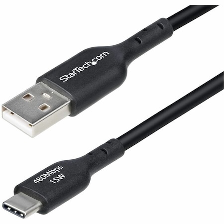 Startech.Com 6FT (1.8M) USB-A TO USB-C CHARGING CABLE, CHARGE & SYNC, 3A, USB 2.0, TPE JACKET USB2AC6FBKE