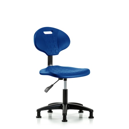 Blue Ridge Ergonomics Erie Poly Chair, Desk, Glides, Blue BR-TPDHCH-RG-A0-RG-BLU