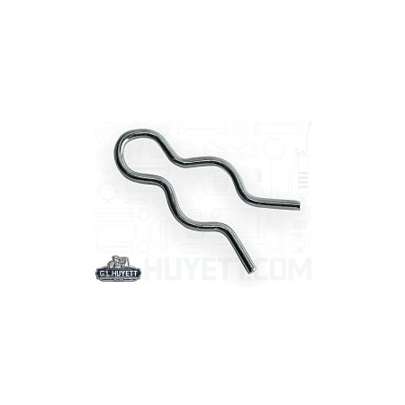 Huyett Hair Pin, Zinc Plated Spring Steel, 0.052 in Wire Dia x 0.969 in Length BPXZ-2305