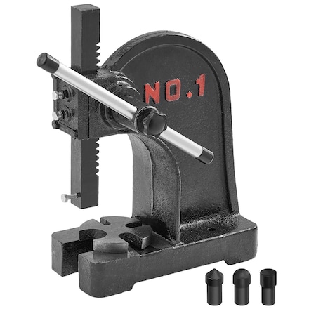 Vevor Arbor Press 1 Ton Manual Desktop Press Lever Mountable Bearings Cast Iron AP-1