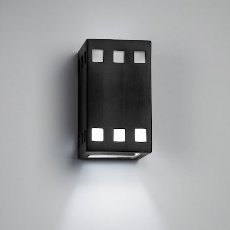 Luxury Lighting Jaken 9.5 in Tall Ceramic Outdoor Wall Light, Matte Black Paint Finish 185-07-MBP-ud-7
