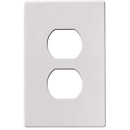 Eaton Wiring Devices Wallplate, 4-1/2 in L, 2-3/4 in W, 1 -Gang, Polycarbonate, White, High-Gloss PJS8W