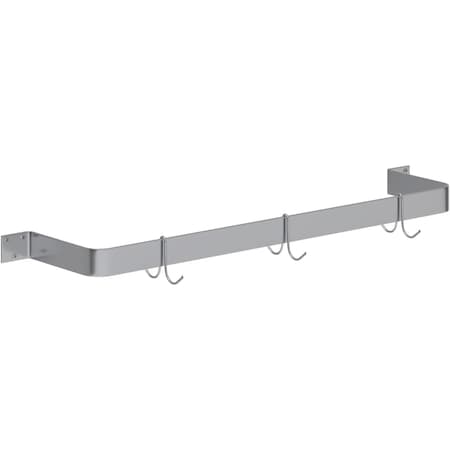 Amgood 36 in. Wall-Mounted Stainless Steel Single-Line Pot Rack AMG SPR-36-Z