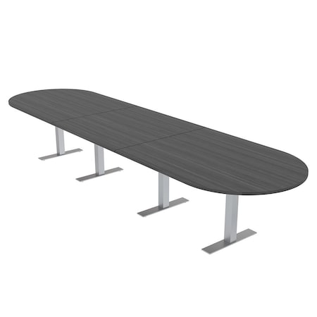 Skutchi Designs 16 Person Conference Table With Power Unit | 16' Racetrack Table | Harmony Series HAR-RAC-48X192-T-WA7949-NA
