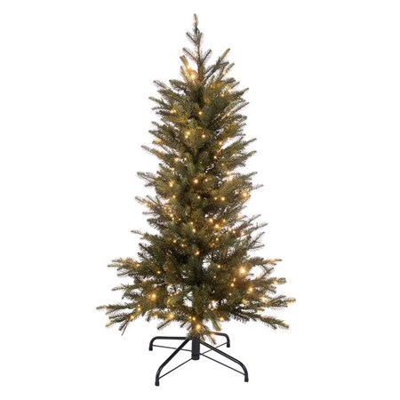 Holiday Bright Lights 4 ft. Slim LED 250 ct Emerald Pine Sparkle Color Changing Christmas Tree 24-01015A