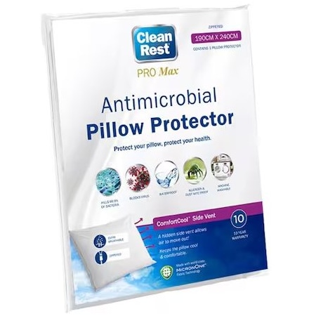 Cleanrest Pillow Protector, 30 in L, White 845168015554