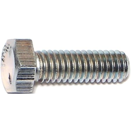 Midwest Fastener Grade 5, 5/16" Hex Head Cap Screw, Zinc Plated Steel, 1 in L 00273