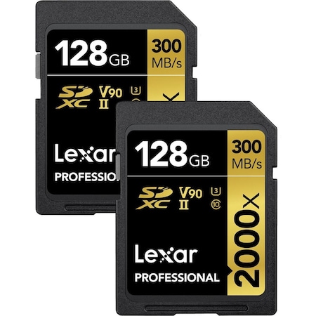 Lexar Media Lexar  128GB Professional 2000X UHS-II SDXC Memory Card LSD2000128G-B2NNU