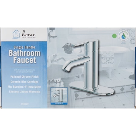 Home Impressions Chrome 1-Handle Lever 4'' Centerset Monoblock Bathroom Faucet FS6A0212CP-JPA1