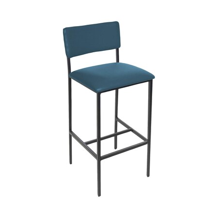 Bfm Seating Meghan Counter Height Stool, Grade 4 Upholstered Seat & Back - Steel Frame - Sand Black Finish JS33HM2177-2177SB