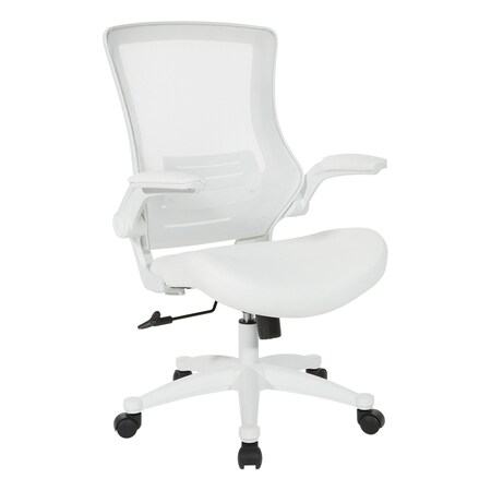 Office Star Products Ventilated Seating White Screen Back Manager's Chair, White EM60926WH-U11