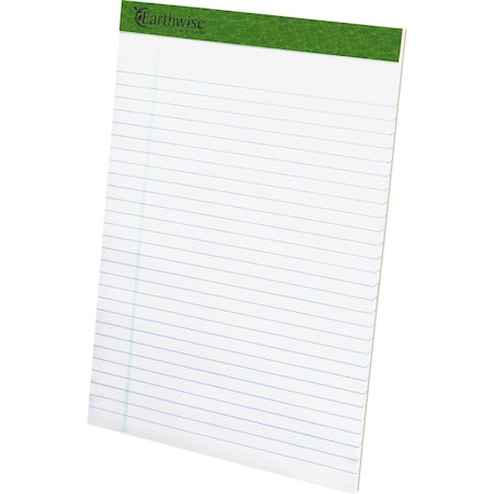 Ampad/ Of Amercn Pd&Ppr Ampad, EARTHWISE BY OXFORD RECYCLED PAD, WIDE/LEGAL RULE, 8.5 X 11.75, WHITE, 50 SHEETS, DZ 20172