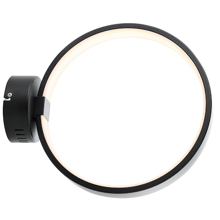 Jonathan Y Nathaniel 14" Dimmable Integrated LED Metal Wall Sconce, Black JYL7013B
