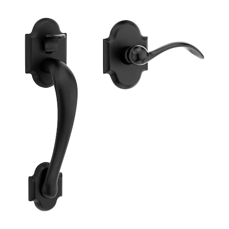 Baldwin Baldwin Boulder Left Hand Sectional Handleset Less Deadbolt Satin Black Finish - Baldwin 85353190ACLH