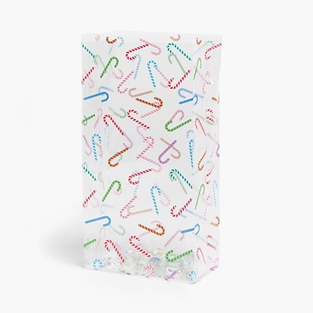 Nashville Wraps Colorful Candy Canes Cello Bags, 5x3x11.75 in, 100PK C4BCOC