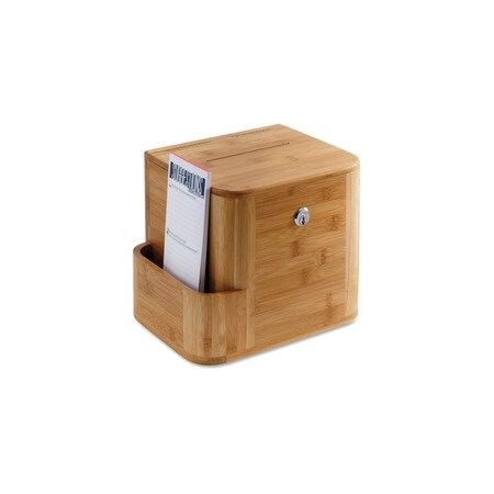 Safco Bamboo Suggestion Box, 10"x8"x14", Natural SAF4237NA