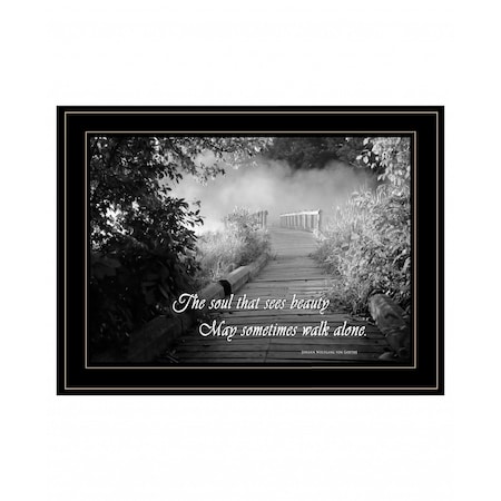 Homeroots Beauty Grayscale 2 Black Framed Print Wall Art 407817