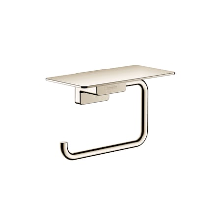 Hansgrohe AddStoris Toilet Paper Holder with Shelf in Polished Nickel 41772830
