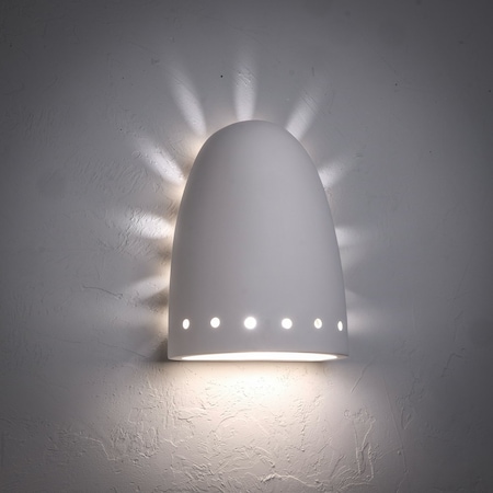 Luxury Lighting Jaken 14 in Tall Ceramic Outdoor Wall Light, Paintable White Bisque, 2PK (2) 456W-06-W-7