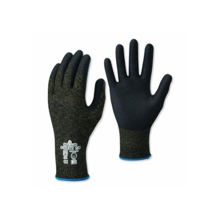 Showa Nitrile, Cut Resistant Gloves, Size S, A5 ANSI/ISEA Cut Level, Black, 12PK 845-S-TEX581S-06