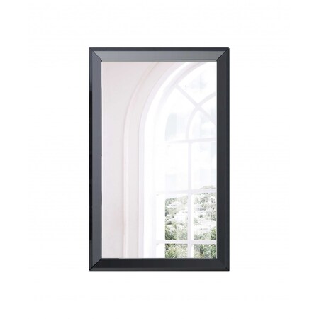 Homeroots 51" Black Wood Framed Accent Mirror 370732