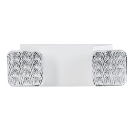 Keystone Emergency Light | Thermo Plastic | Style 1 | White Color | 6500K Dual Heads | Surface Mount | 120-27 KT-EM-TP1-WHWL-SU