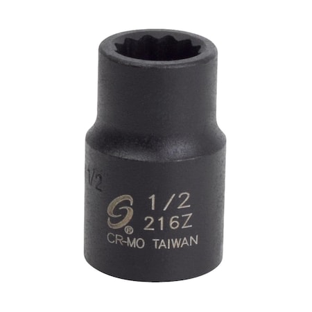 Sunex 1/2 in Drive 1/2 in 12-Point Impact Socket 216Z