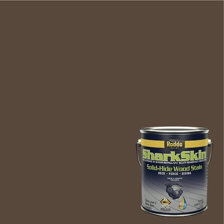 Rodda Paint SharkSkin Deck and Siding Solid Wood Stain, 1 Gallon, Chocolate Brown 4240041-EX103/Chocolate Brown