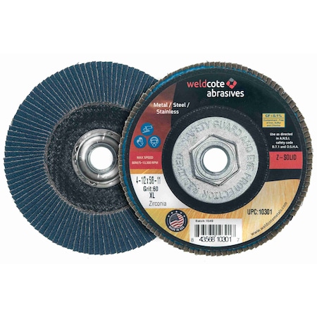 Z-Solid XL 6in x 7/8 Zirconia Flap Discs - Compressed, 10PK 10520