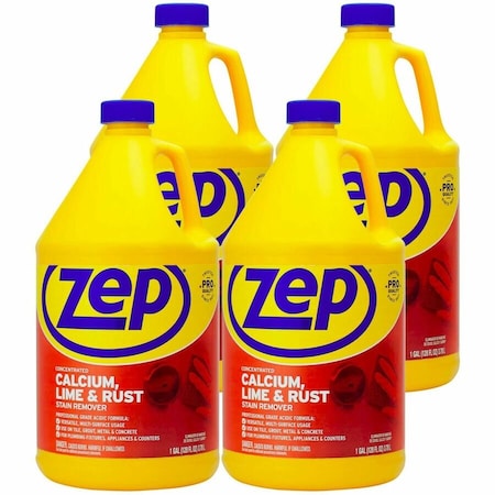 Zep Calcium/Lime/Rust Cleaner, 1 gal, Liquid, Pungent, Light Yellow ZUCAL128