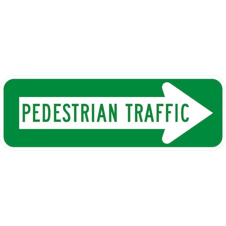 Lyle Pedestrian Traffic >, 24x8, Non-Reflective, White G-14535-NA_24x8