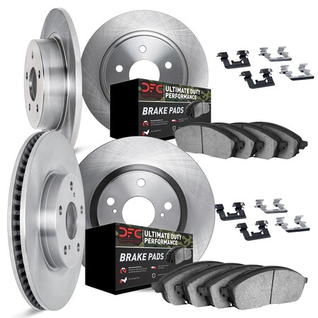 Dynamic Friction Co DFC Brake Rotor- Heavy Duty Brake Pad includes Hardware 6414-42053