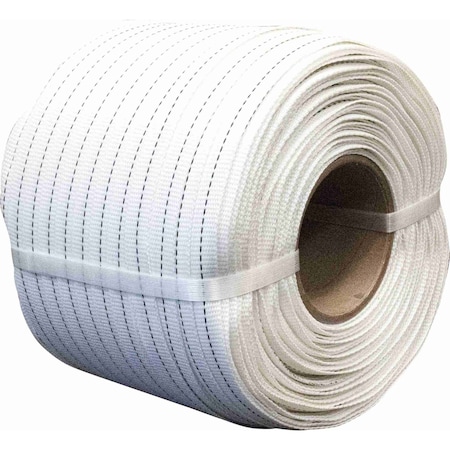 Encore Packaging Woven Poly Cord - Heavy Duty - White 3/4 in x .050 in X 1640' PC34WOV-3