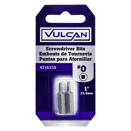 Vulcan Screwdriver Bit, S2 Chrome Molybdenum Steel 305382OR