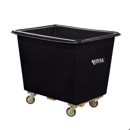 Royal Basket Trucks Cube Truck, Blk, Polyurethane G10-BKX-PTA-4UNN