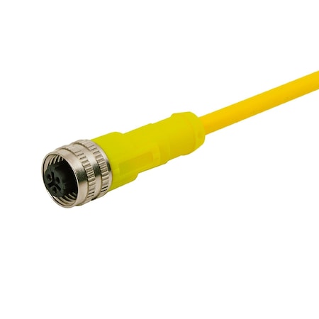 Brady IFMFemale cordset, Cable: 2 m, PVC, yellow; 3 x 0.34 mm2 / AWG 22 E18212