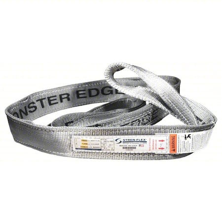 Stren-Flex Web Sling, Twisted Eye, 18 ft L, 11500 lb EET-2-904ME-18