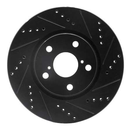 Dynamic Friction Co DFC Brake Rotor - Drilled and Slotted - Black 633-75014D