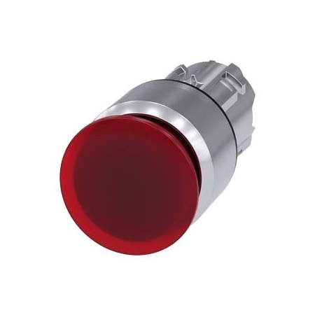 Siemens Illuminated mushroom pushbutton, 22 mm, round, metal, shiny, red, 30 3SU1051-1AA20-0AA0