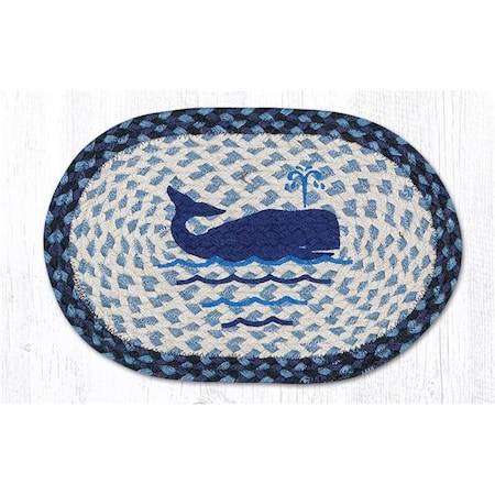 H2H Whale Printed Swatch Oval Rug, 10 x 15 in. H22548682