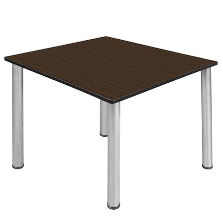 Regency Square Kee Large Breakroom Table, 48 in W, 48 in L, Neo Walnut TB4848NWBPCM