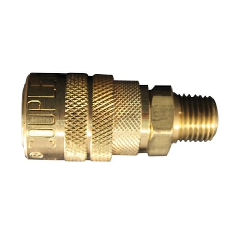 Milton Kwik-Change M-Style Coupler, 1/4 in, MNPT, Brass S-716
