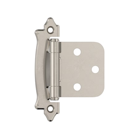 Amerock Variable Overlay Self-Closing, Face Mount Sterling Nickel Hinge - 1 Pair BPR7329G9
