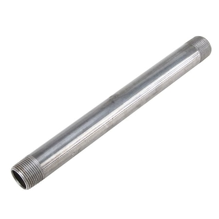 Prosource Pipe Nipple, 3/4 in, Male, Steel, SCH 40 Schedule, 8 in L 3/4X8B