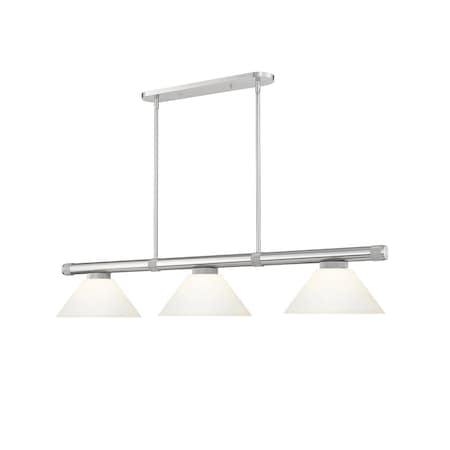 Z-Lite Vanguard Brushed Nickel 3 Light Billiard 3050-3BN-AMO14