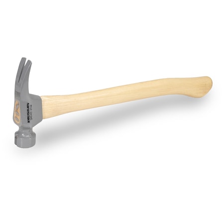 Vaughan 21 Oz. Milled Face Framing Hammer with Curved Hickory Handle, Demolition Hammer, Model DF5HC VN02145